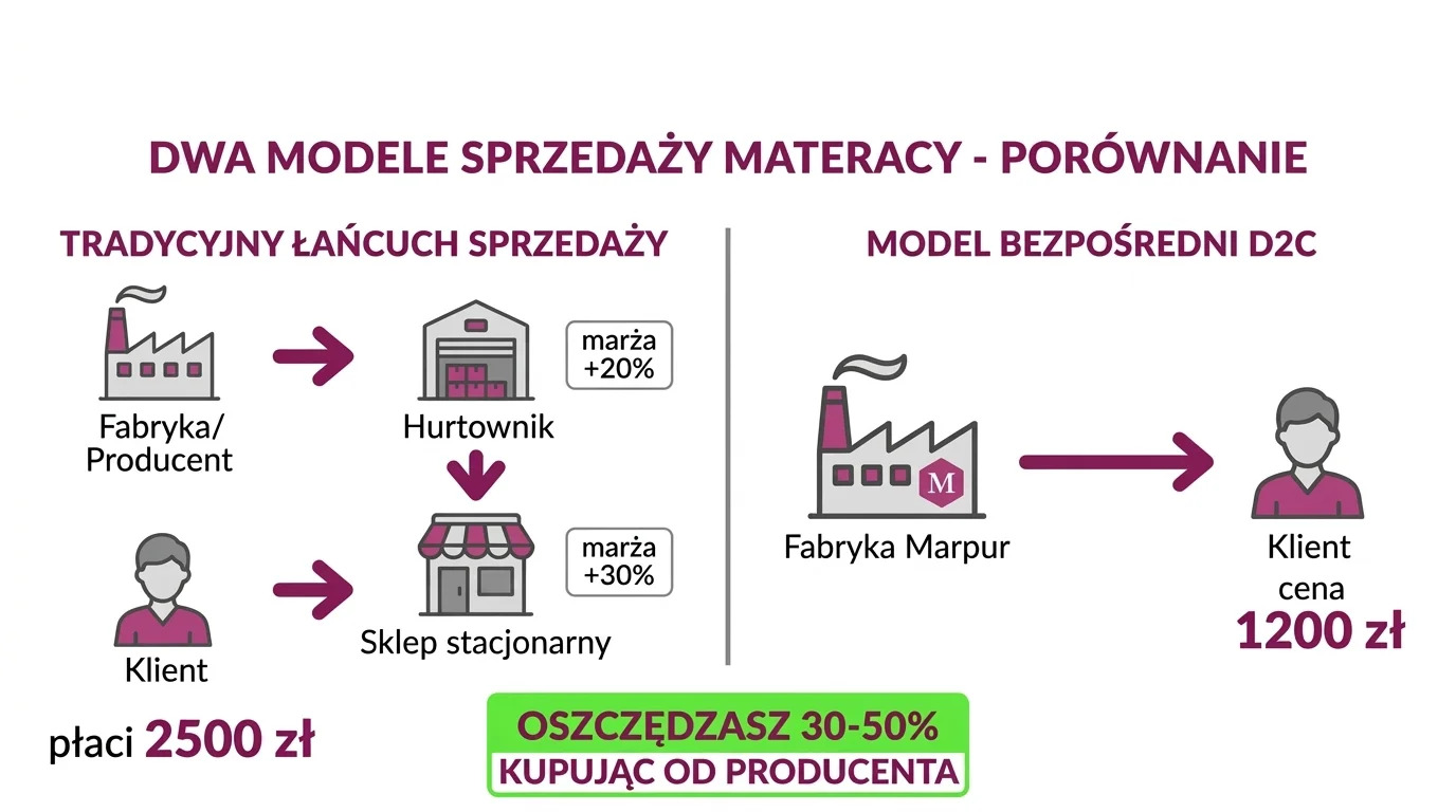 Produkcja materacy Marpur w Kępnie – model D2C bez pośredników